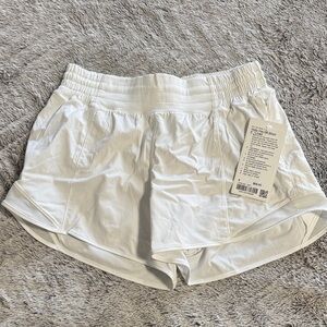 Lululemon Athletica White Athletic Shorts size 8 4 inch
